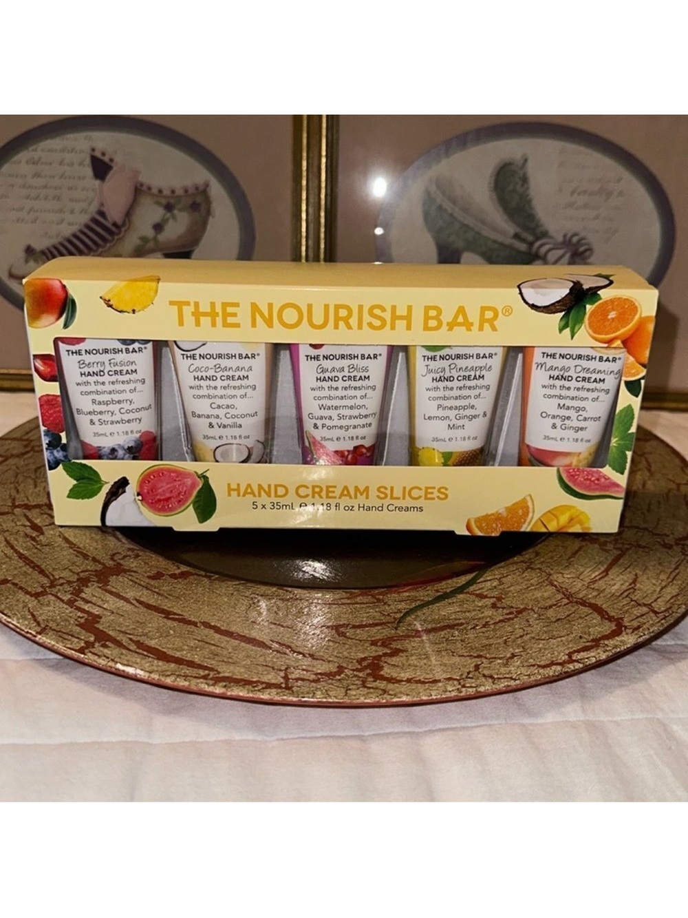 The Nourish Bar Metal Tin Hand Cream Set of 5
